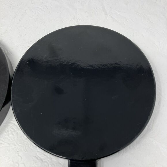 VTG Otagiri Nesting Double Hand Mirror Handles Black Lacquer 11” Diameter Japan - Picture 8 of 10